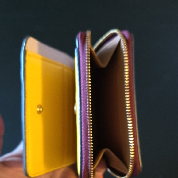 Tory Burch Plum Leather Wallet - Picture 4 of 6